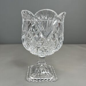 Gorgeous Shannon Crystal Pedestal Candy Dish 24 Lead Crystal No Lid